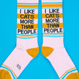 Men's I Like Cats More Than People Socks