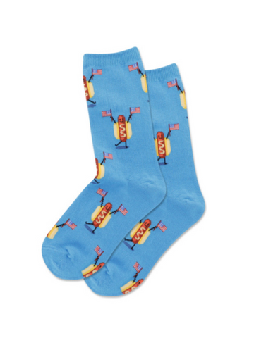 Kid's Fourth of July Hot Dog Socks