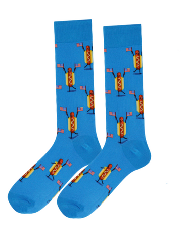 Men's Fourth of July Hot Dog Socks