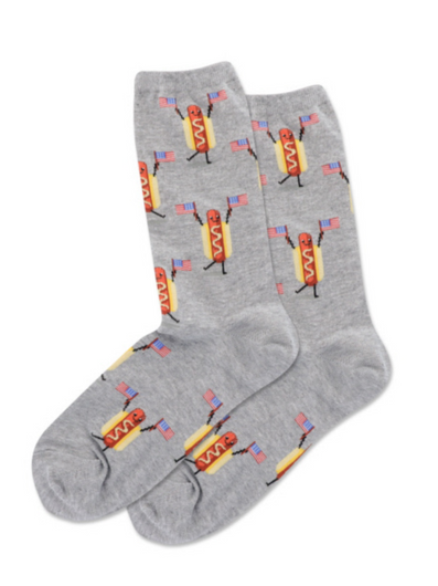 Women's Fourth of July Hot Dog Socks