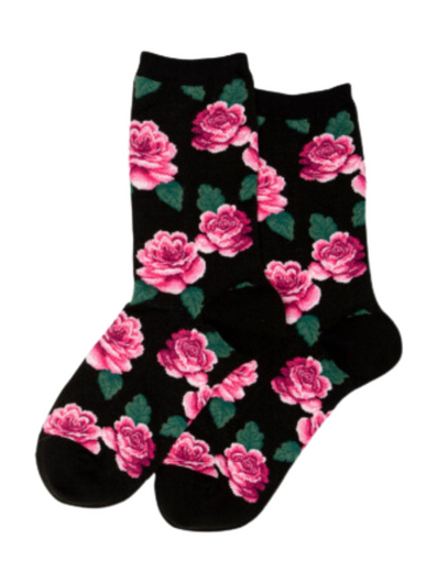 Women's Rose Print Socks