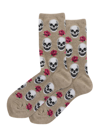 Women's Skull And Roses Socks