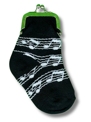 Music Notes Sock Coin Purse