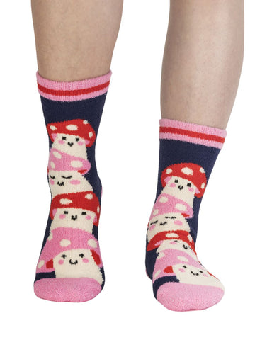 Women's Fuzzy Magic Mushrooms Socks
