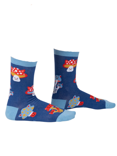 Women's Mushroom Cat Socks