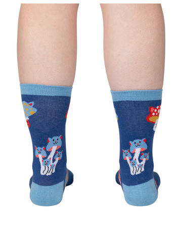 Women's Mushroom Cat Socks