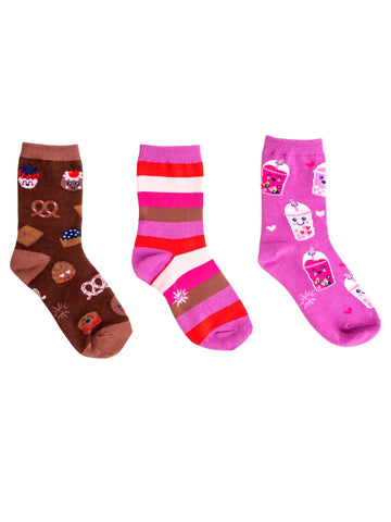 Kid's The Sweet Life 3 Pack Socks