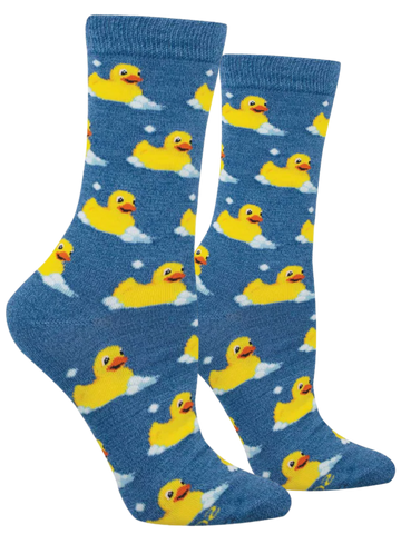 Women's Bamboo Bubble Up, Rubber Duck Socks