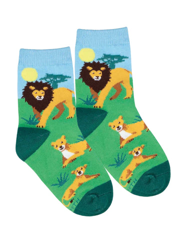 Kid's Lounging Lions Socks