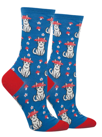 Women's Mushroom Cat Socks
