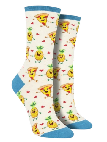 Women's Pineapple Loves Pizza Socks
