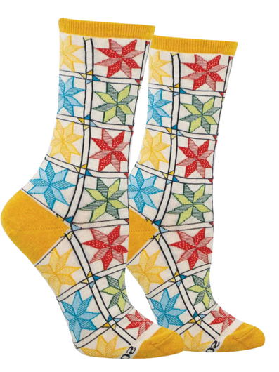 Women's Quilting Pattern Socks