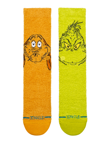 Women's Grinch & Max Fuzzy Socks