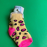 Sassy Leopard Print Sock Coin Purse
