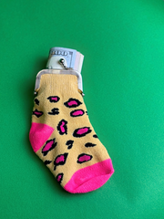 Sassy Leopard Print Sock Coin Purse