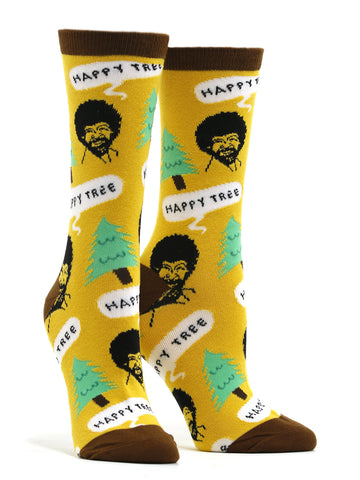 Women's Bob Ross - Happy Tree Socks