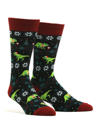 Men's Santasaurus Rex Socks