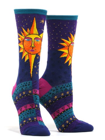 Women's Laurel Burch "Sun and Moon" Socks