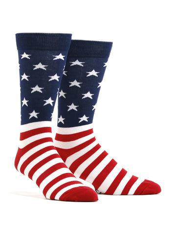 Made in USA Mismatched American Flag Socks