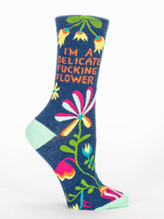Women's I'm A Delicate Fucking Flower Socks