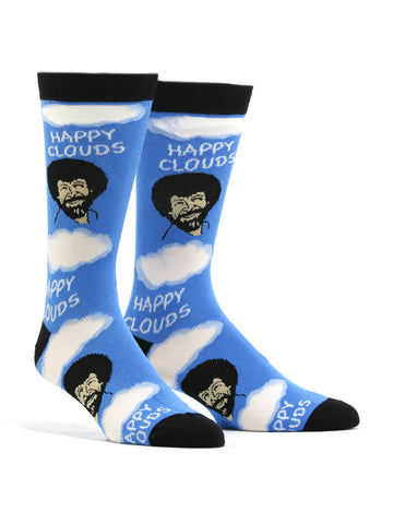 Men's Bob Ross - Happy Clouds Socks