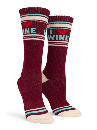 Women's I Love Wine Socks