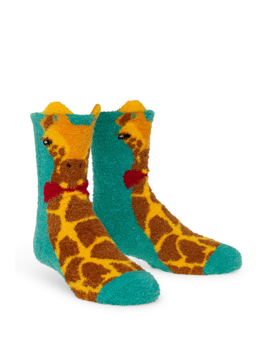 Kid's Fuzzy Giraffe Socks
