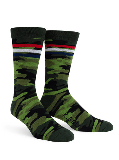 Men's American Made Camo Stripes Socks