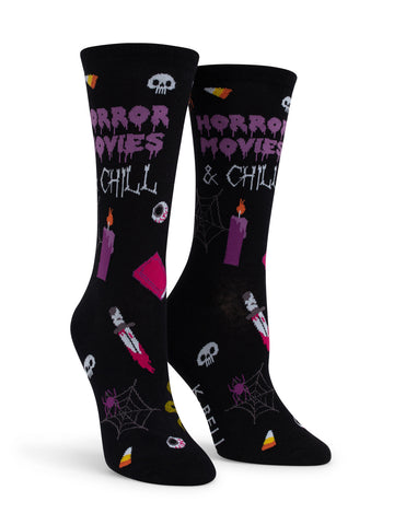Women's Horror Movies And Chill Socks