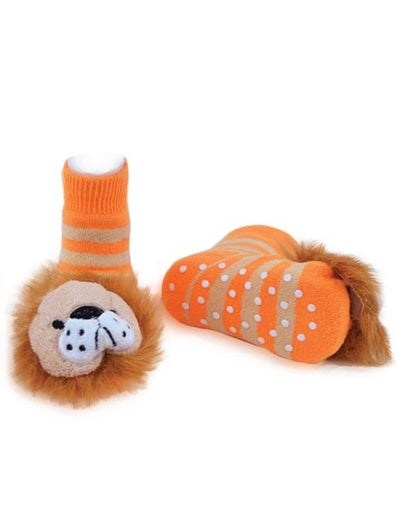 Baby's Lion Rattle Socks