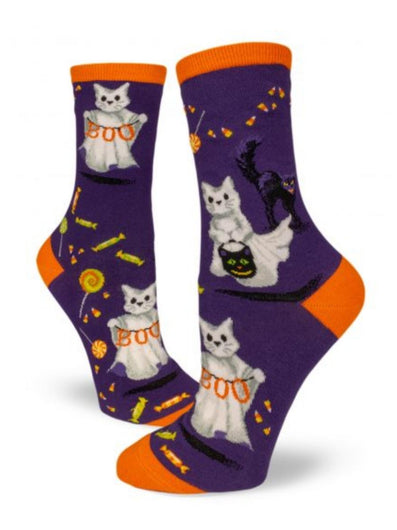 Women's Catspurr the Feline Ghost Socks