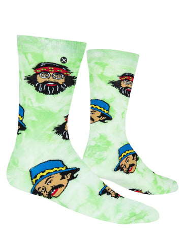 Men's Cheech and Chong Green Tie Dye Socks