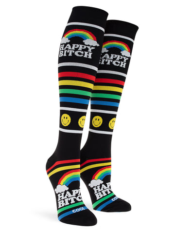 Women's Happy Bitch Compression Socks