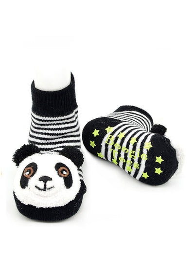 Baby's Panda Rattle Socks