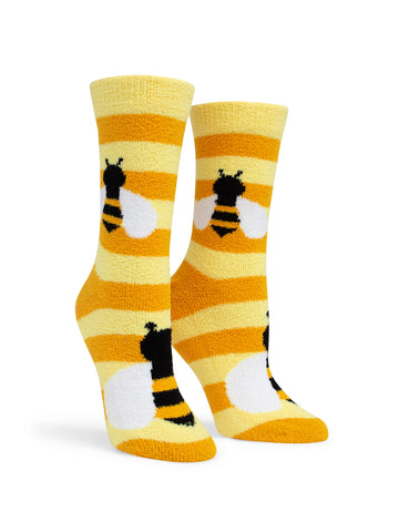 Women's Fuzzy Bee Socks