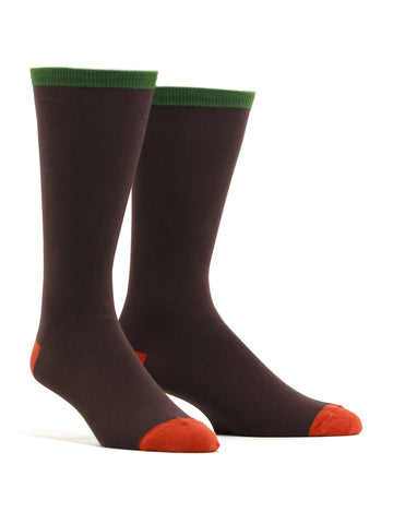 Men's Solid Brown Socks