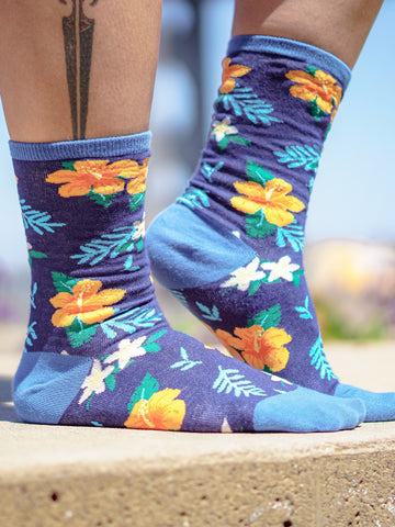 Women's Aloha Floral Socks