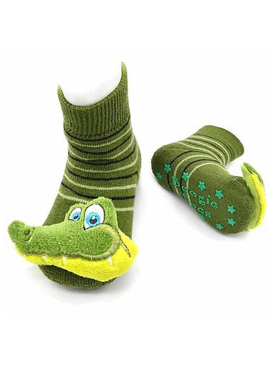 Baby's Alligator Rattle Socks